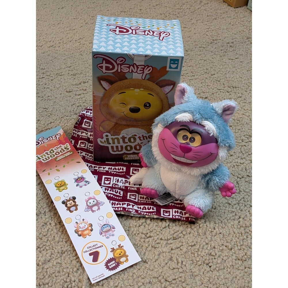Disney Into the Woods Plush Keychain NEW Cheshire Cat as a Racoon